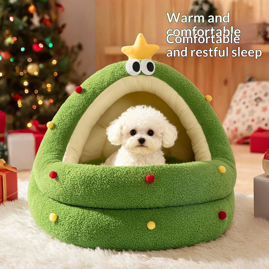 Secure-Feel Pet Nest Bed – All-Season Tent-Style Kennel