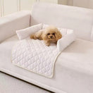 Sofa-Style Calming Dog Bed, Waterproof Suede Pet Sofa