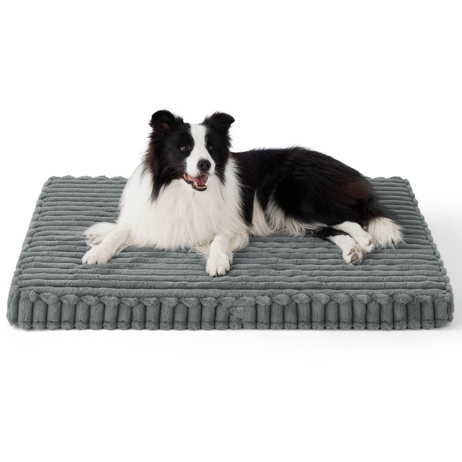 Large Dog Bed & Crate Cushion, High-Resilience Wave Foam