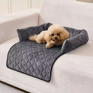 Sofa-Style Calming Dog Bed, Waterproof Suede Pet Sofa